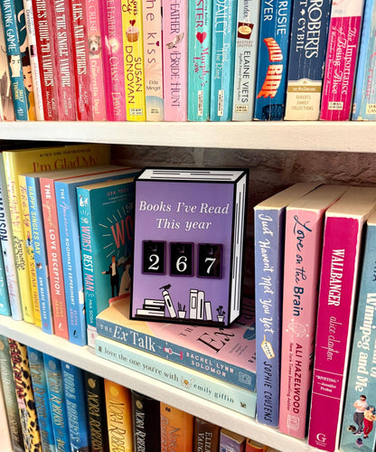 Acrylic Yearly Book Counter - Lilac