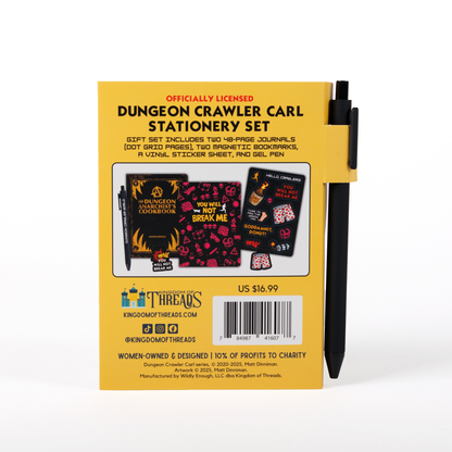 Dungeon Crawler Carl Stationery Gift Set | Anarchist’s Cookbook