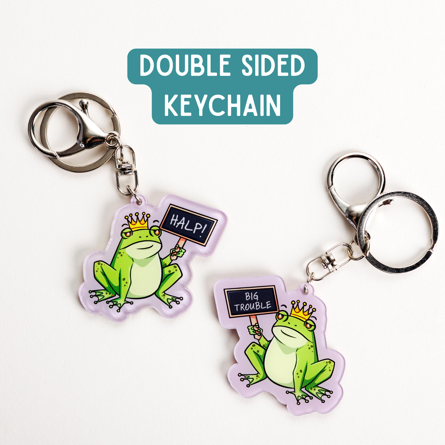 Assistant to the Villain Keychain | Kingsley with Halp! Sign