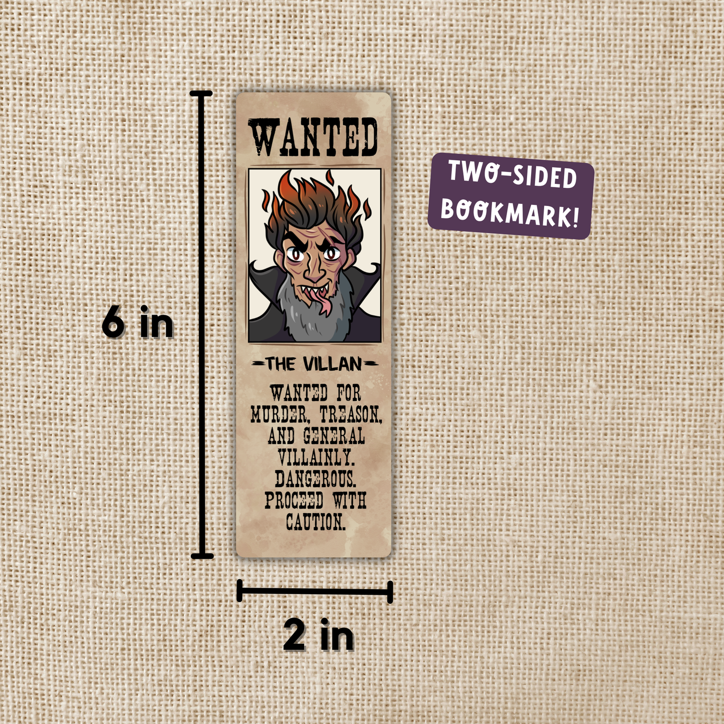 Assistant to the Villain Bookmark | Villain Wanted Poster