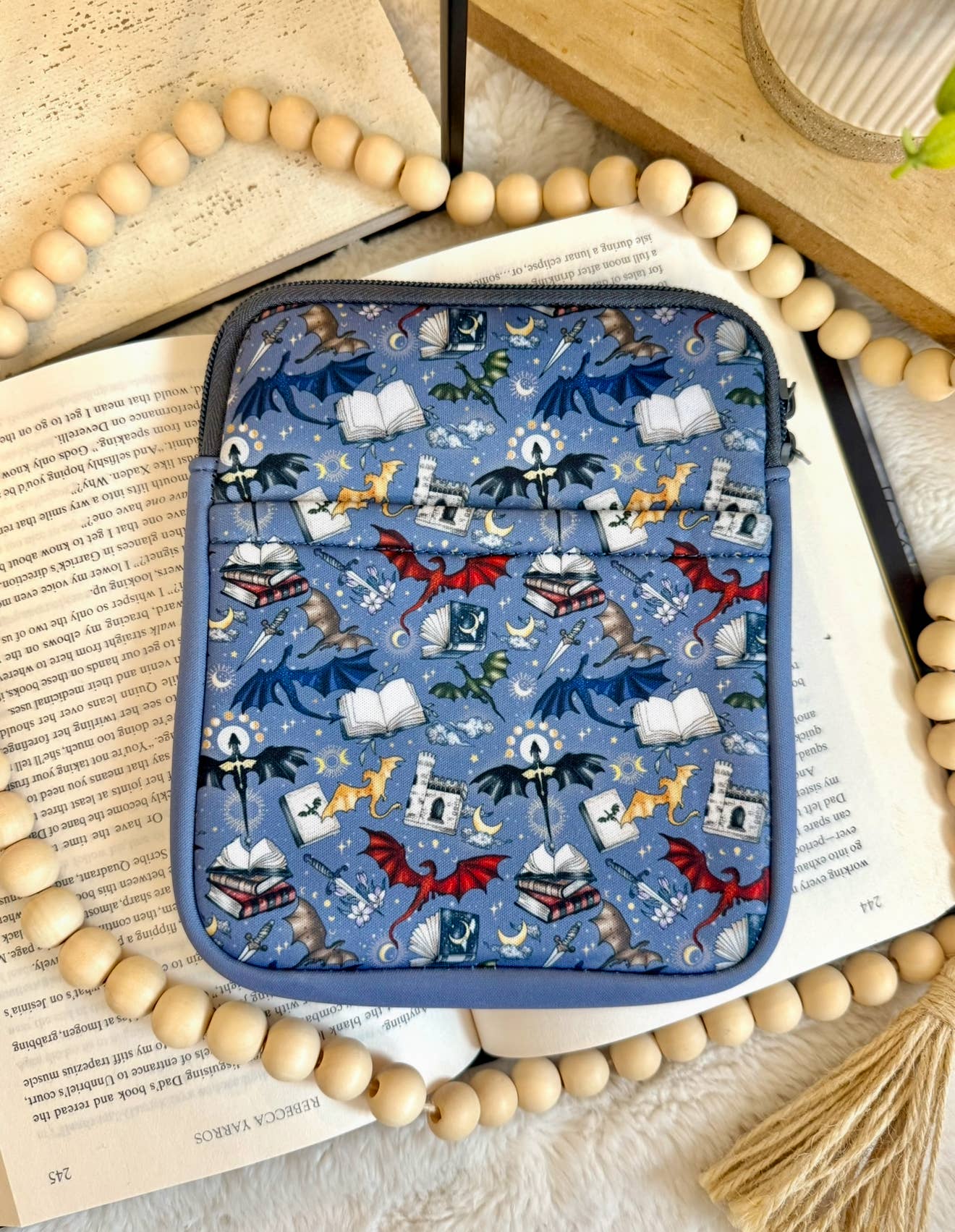 Small Book/Kindle Sleeve (8” x 6.5”) - Dragons
