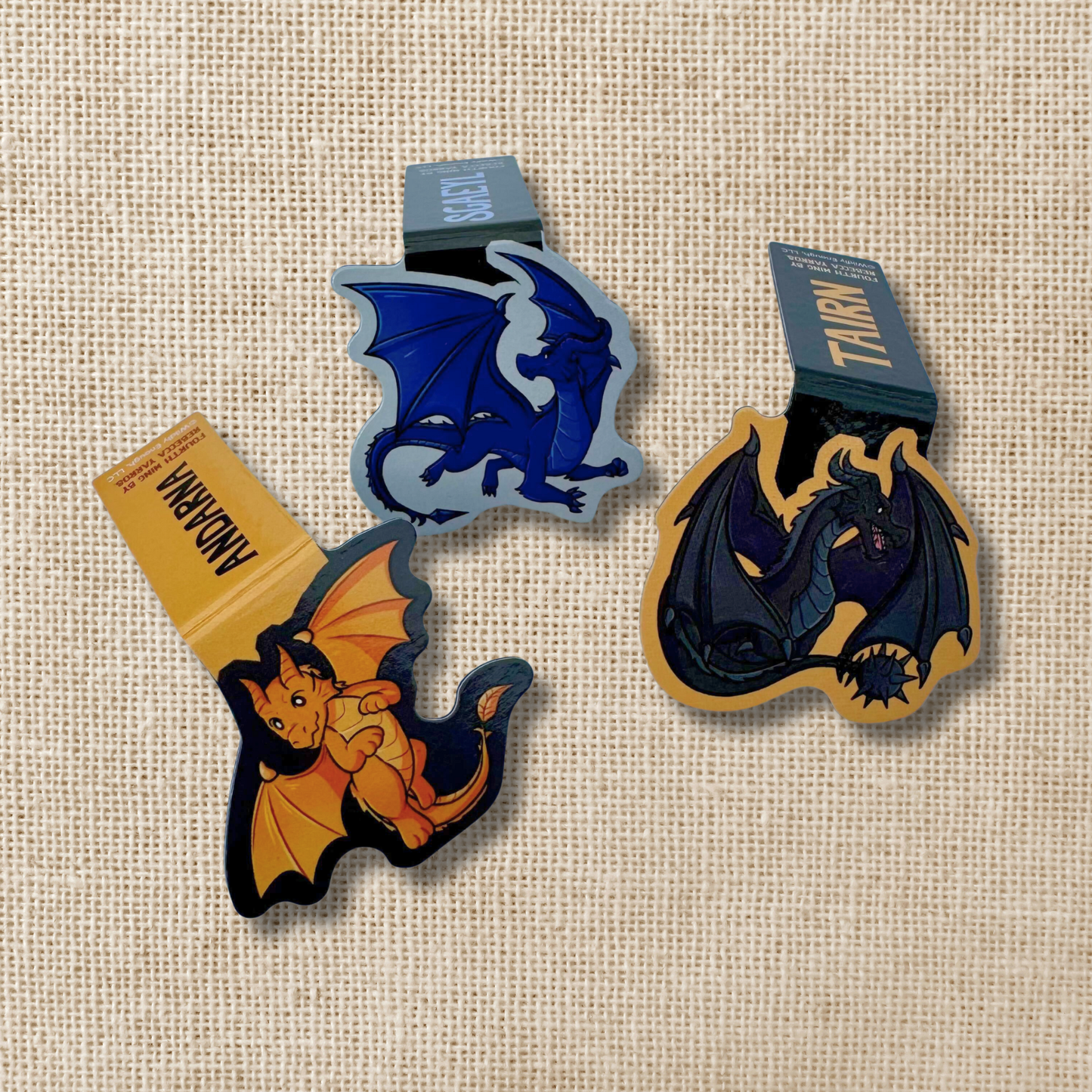 Fourth Wing Magnetic Bookmark Set | Dragons