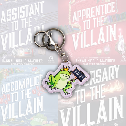 Assistant to the Villain Keychain | Kingsley with Halp! Sign