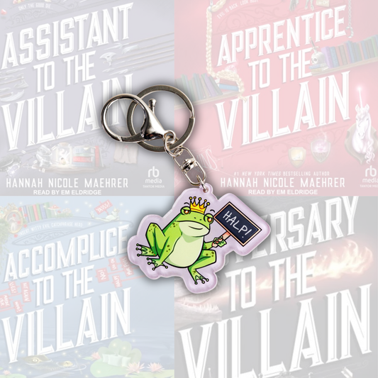 Assistant to the Villain Keychain | Kingsley with Halp! Sign