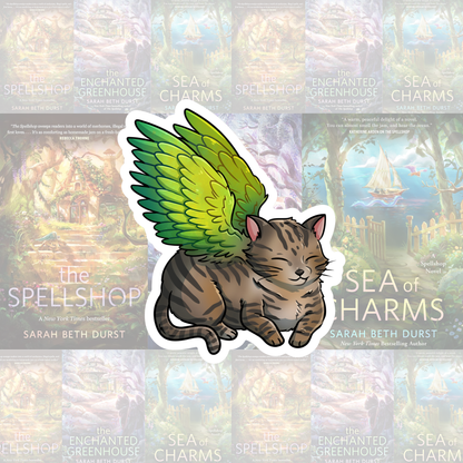 The Spellshop Sticker | Winged Tabby Cat