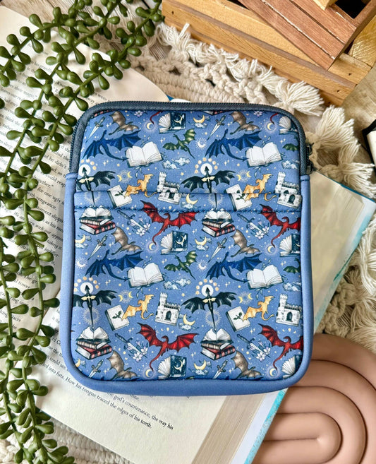 Small Book/Kindle Sleeve (8” x 6.5”) - Dragons