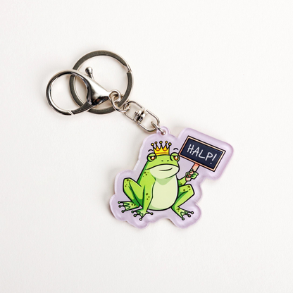 Assistant to the Villain Keychain | Kingsley with Halp! Sign