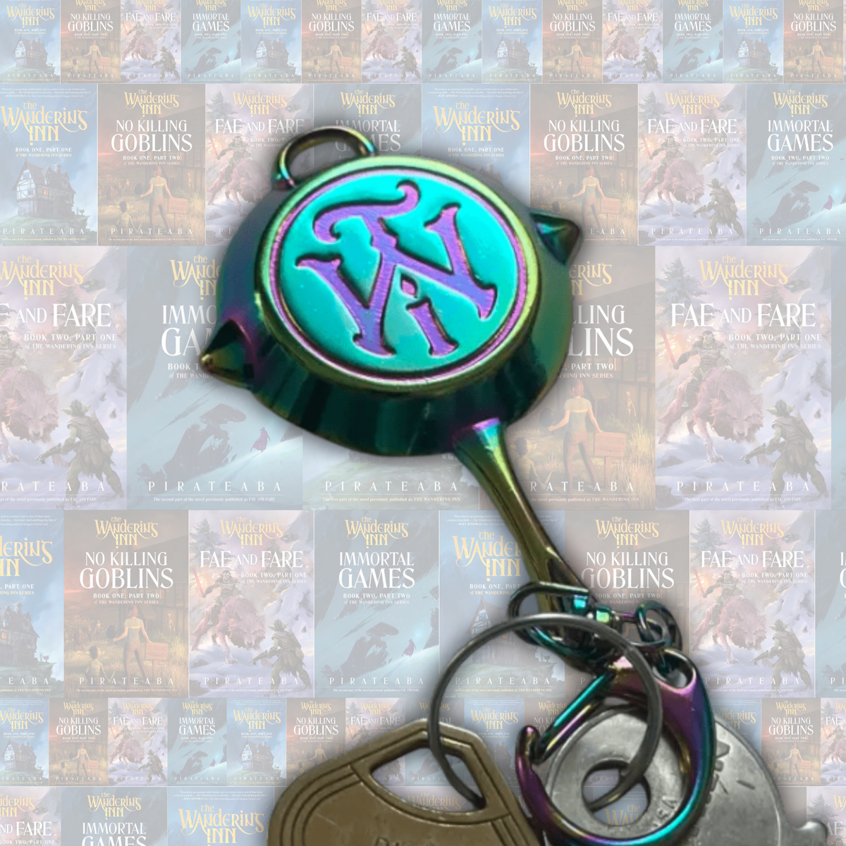 The Wandering Inn Frying Pan Keychain (Rainbow)