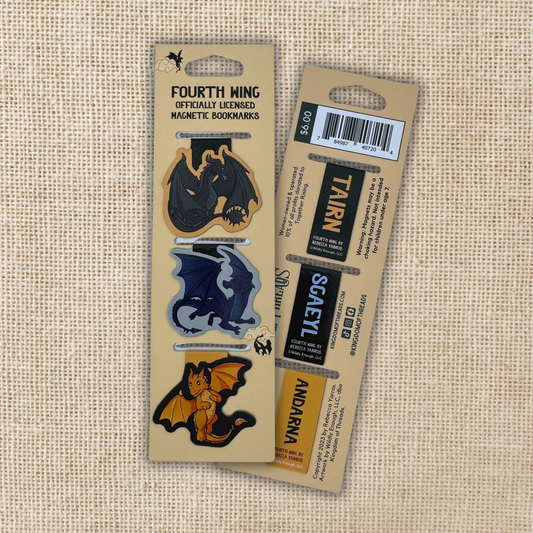 Fourth Wing Magnetic Bookmark Set | Dragons