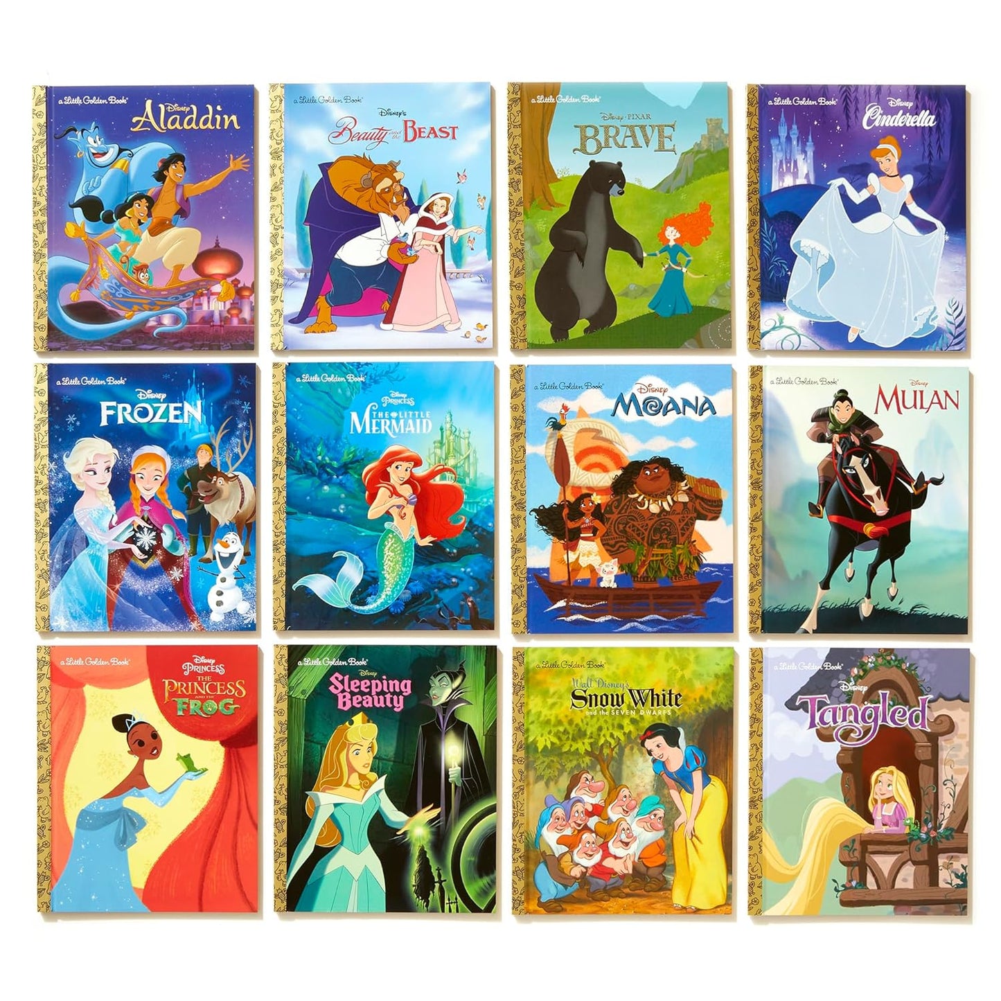 Ultimate Disney Princess Boxed Set of 12 Little Golden Books (Hardcovers)