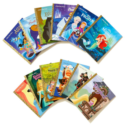 Ultimate Disney Princess Boxed Set of 12 Little Golden Books (Hardcovers)